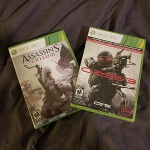 Assassins Creed 3 and Crysis 3 for XBOX 360
